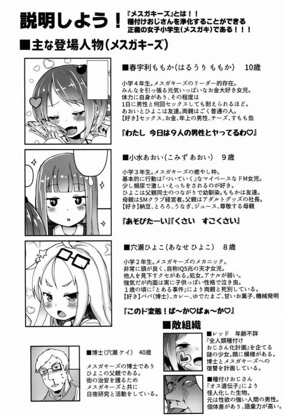 ロリ同人 生理も迎えていない小さな女の子を孕ませようとする悪の種付けおじさん覚悟しなさい 変身ヒロイン 女子小学生 34枚